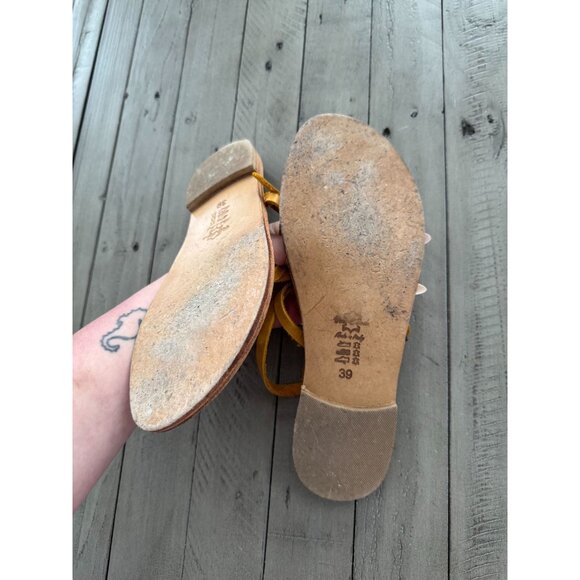 Antidoti Suede Leather T Strap Flat Sandals Size 39 - Picture 7 of 7